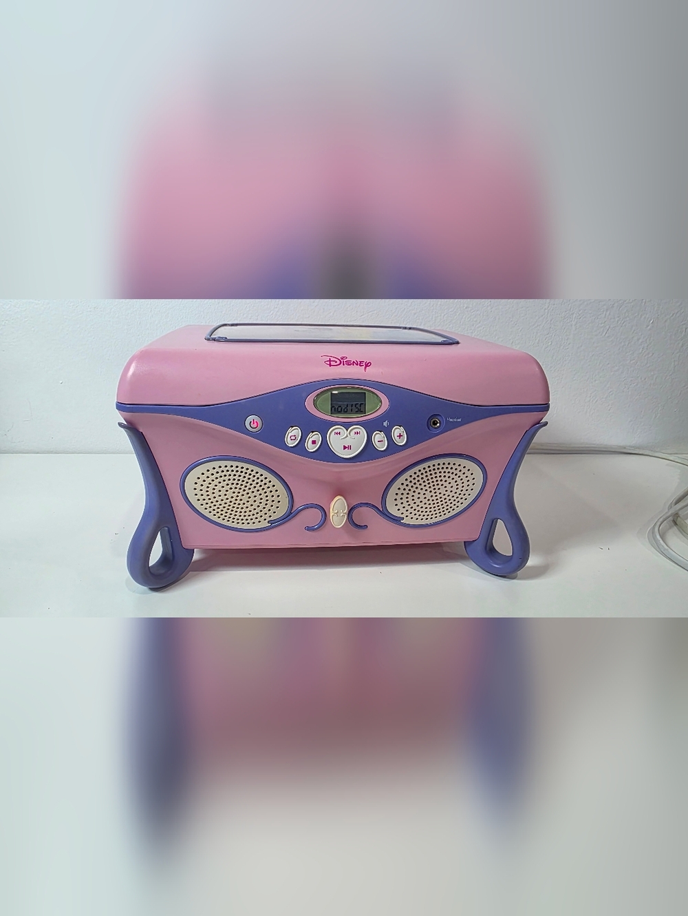 ⭐Y2k Disney Princess CD Player Jewelry Box with Mirror Jukebox 2004 100% Working